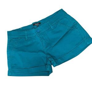 Kalua Women's Vibrant Teal Shorts Green Size 13/14